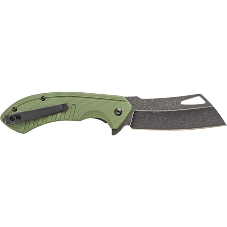 Smiths 2023 Smith'S Rally Black Stonewash Stainless Steel Blade - G10 Od Green SMI-51140